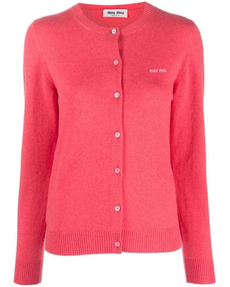 miu miu pink jumper|miumiu cashmere cardigan.